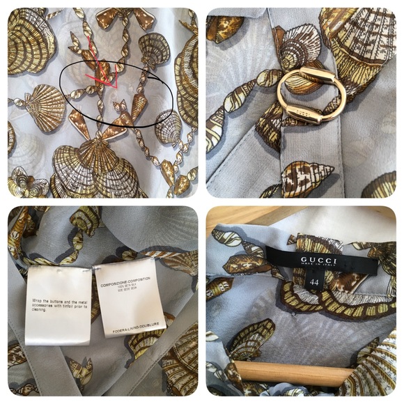 Gucci Silk Seashell Blouse - Picture 6 of 6